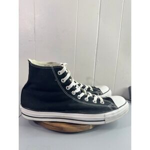 Converse Chuck Taylor All Star High Top Mens 12 Women 14 Black Canvas Sneakers